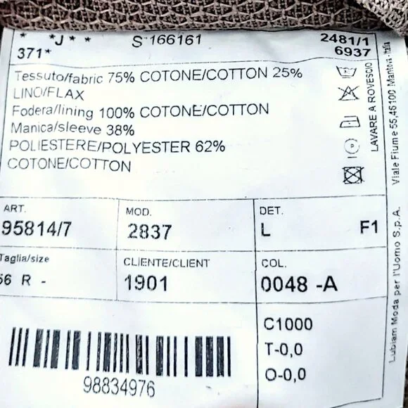 L.B.M. 1911 vintage made in Italy honeycomb textured blazer mens L/XL - Picture 6 of 13